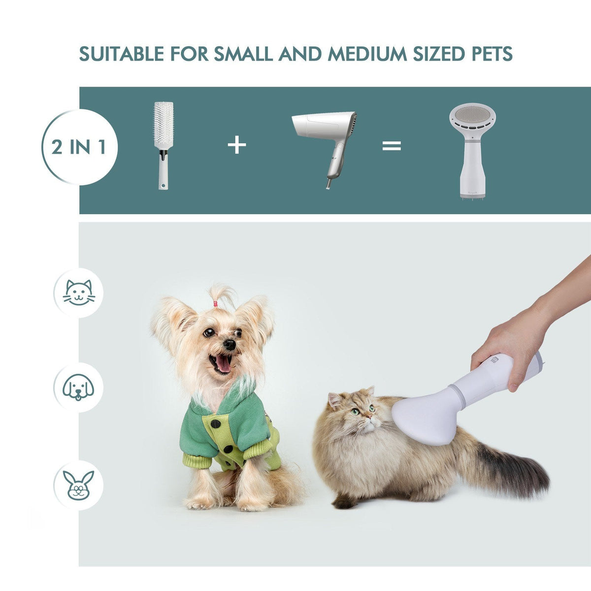 Pet Dog Hair Dryer Grooming Dryer Slicker Brush